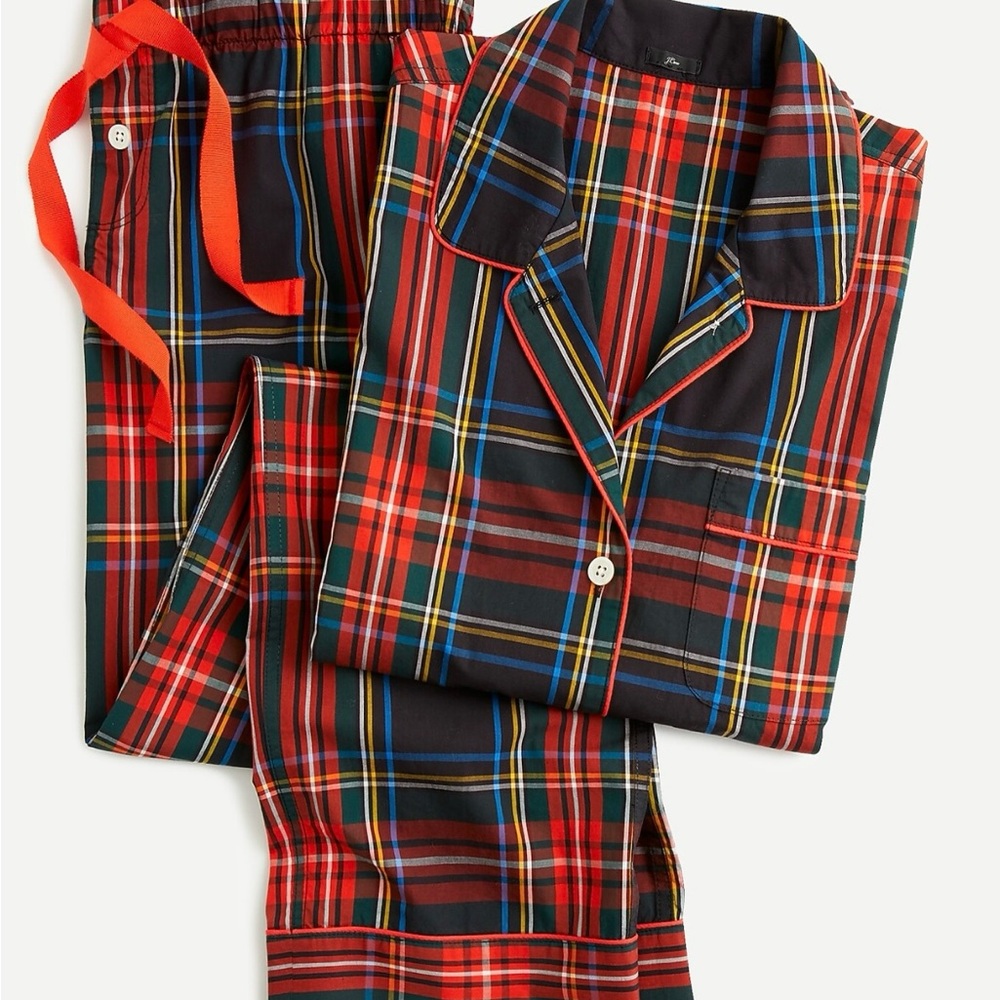 J. Crew Woman’s medium Plaid Pajama Set - Red, Blue, and Yellow